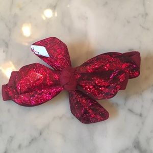 Pink Bow Acrylic Barrette Hair Clip